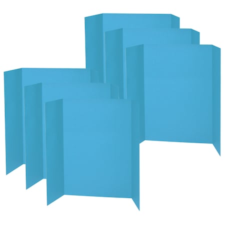 Pacon Presentation Board, Sky Blue, Single Wall, 48" x 36", PK6 3771